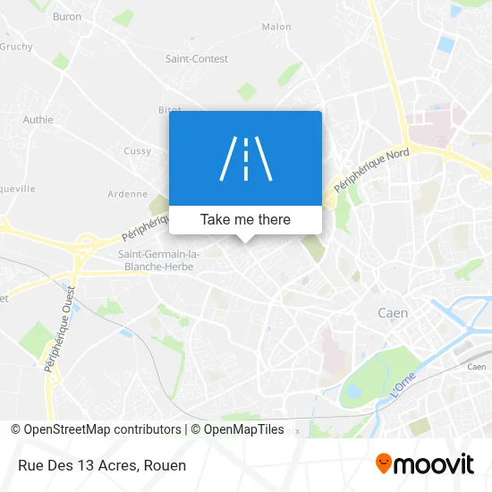 Rue Des 13 Acres map
