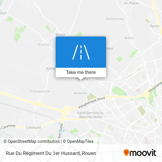 Rue Du Régiment Du 1er Hussard map