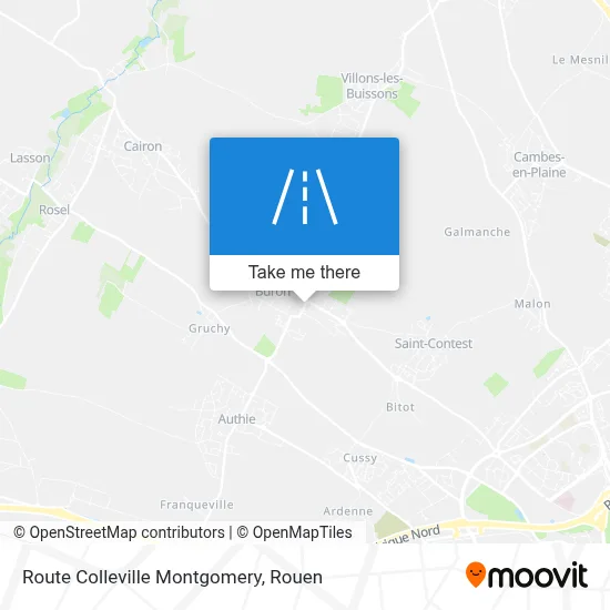 Route Colleville Montgomery map