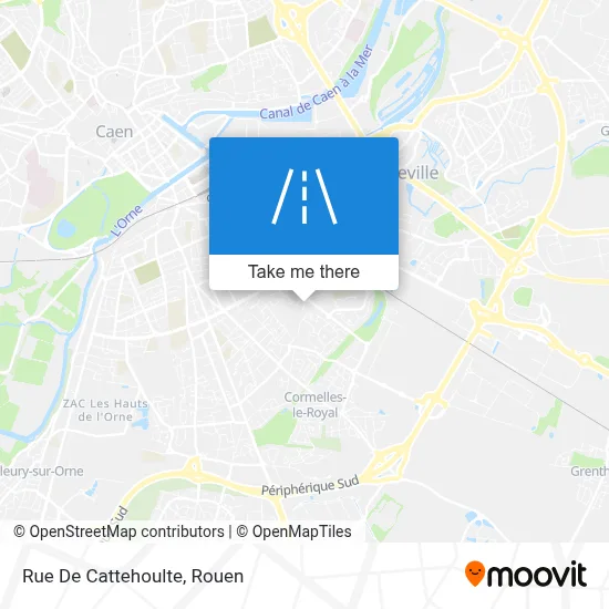 Mapa Rue De Cattehoulte