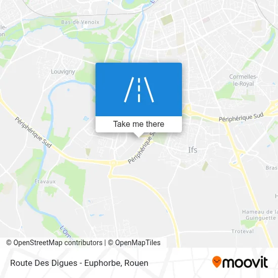 Route Des Digues - Euphorbe map