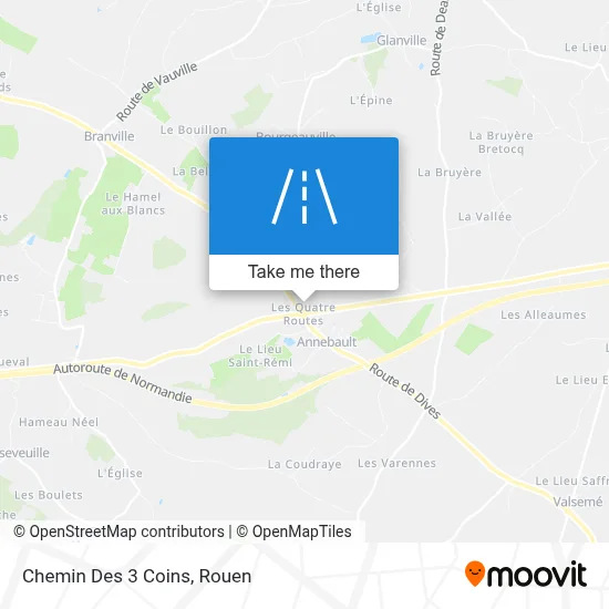 Chemin Des 3 Coins map