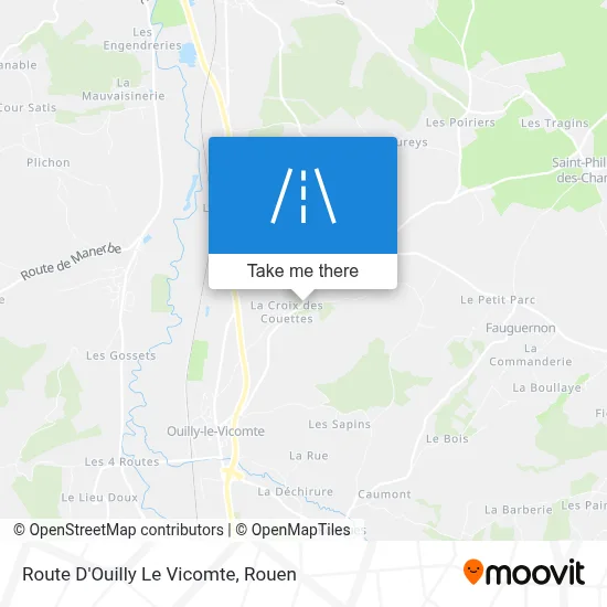 Route D'Ouilly Le Vicomte map