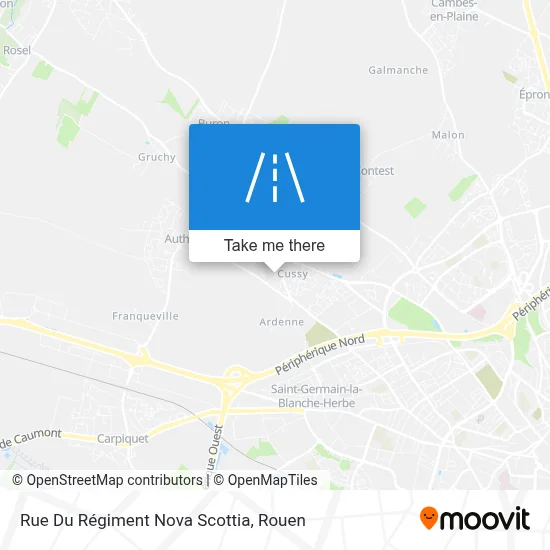 Rue Du Régiment Nova Scottia map