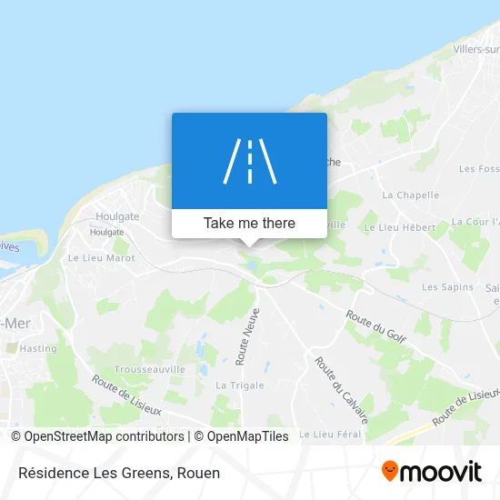 Résidence Les Greens map