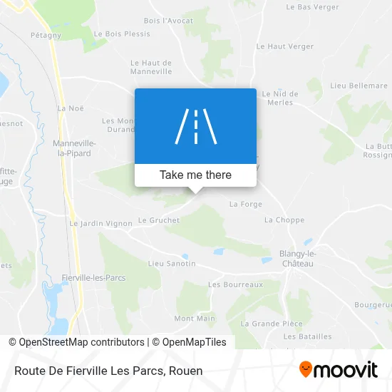 Route De Fierville Les Parcs map