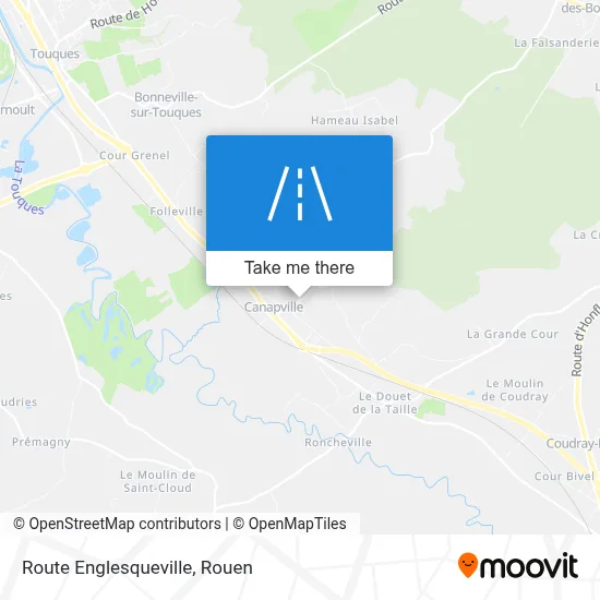 Route Englesqueville map