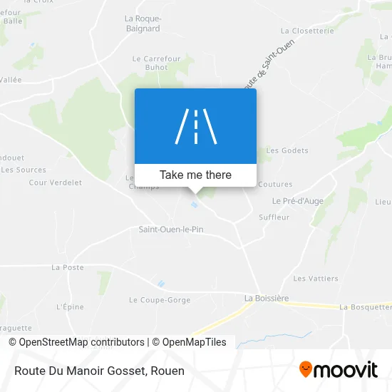 Route Du Manoir Gosset map