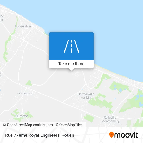Rue 77ème Royal Engineers map