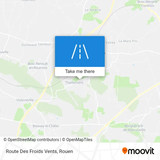 Route Des Froids Vents map