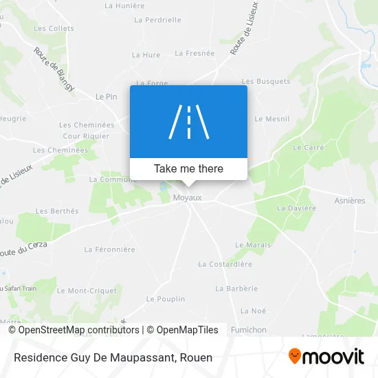 Residence Guy De Maupassant map