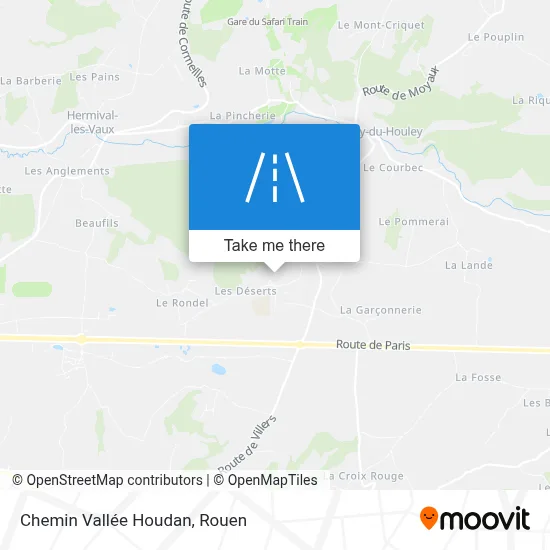 Chemin Vallée Houdan map