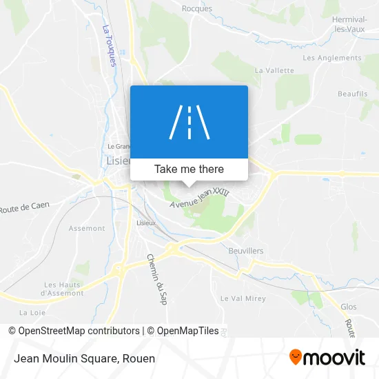 Square Jean Moulin map