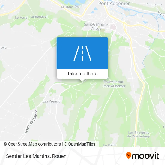 Sentier Les Martins map