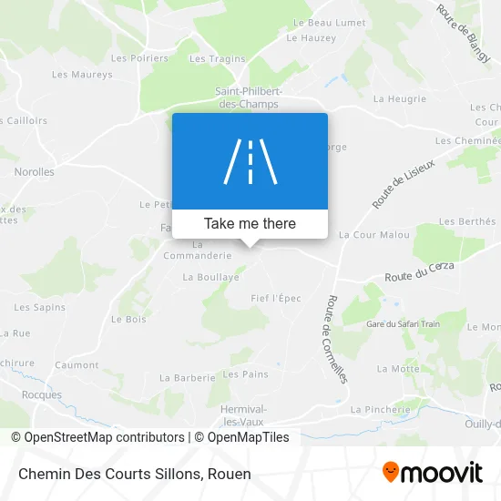 Chemin Des Courts Sillons map