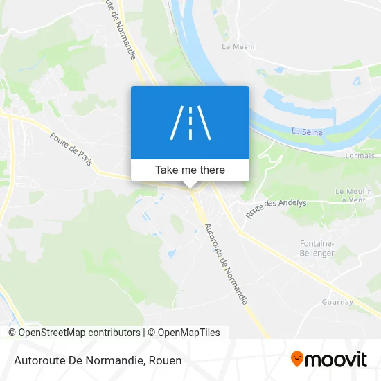 Autoroute De Normandie map