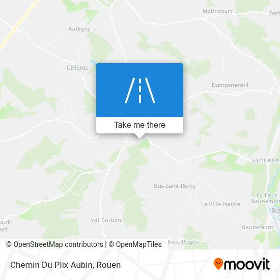 Chemin Du Plix Aubin map