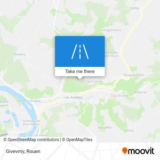 Mapa Givevrny