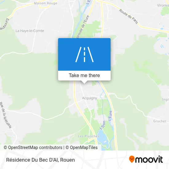 Résidence Du Bec D'Al map