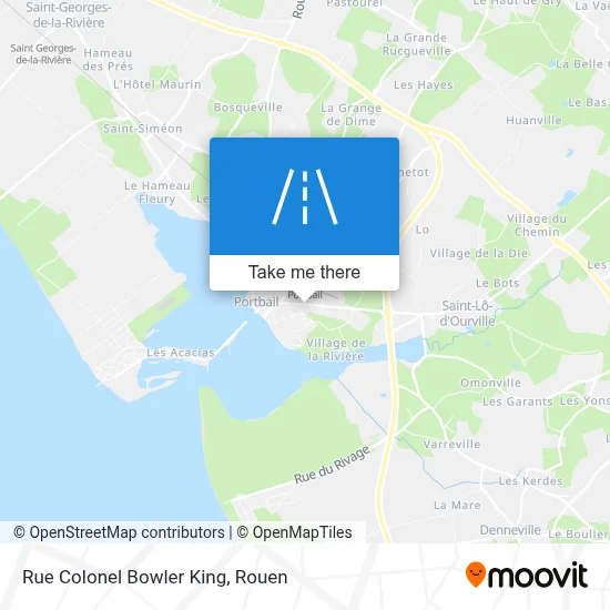 Rue Colonel Bowler King map