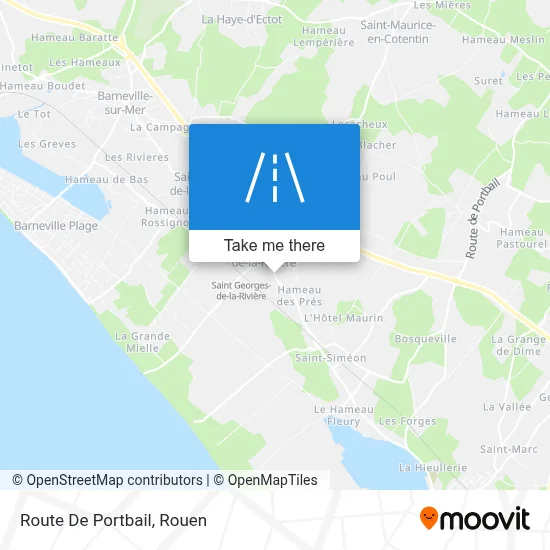 Route De Portbail map