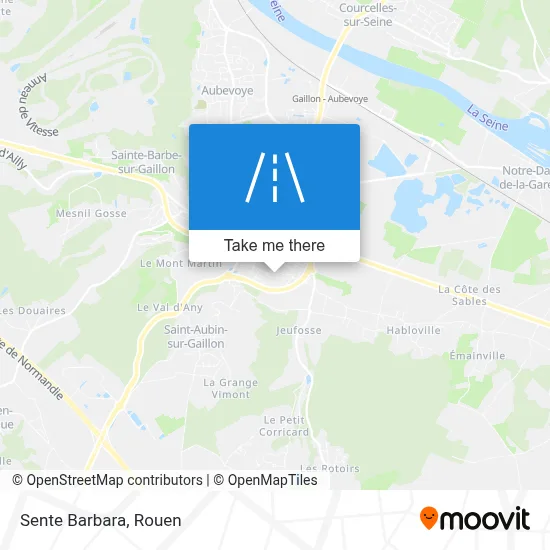Sente Barbara map