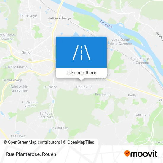 Mapa Rue Planterose