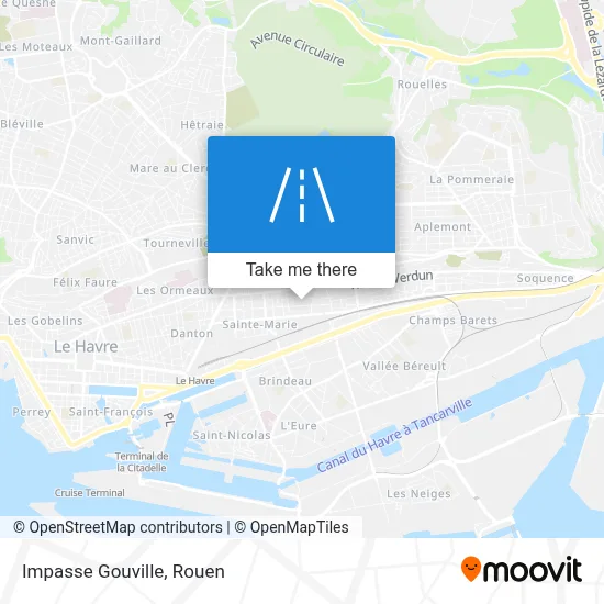 Impasse Gouville map