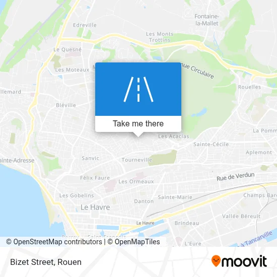 Rue Bizet map