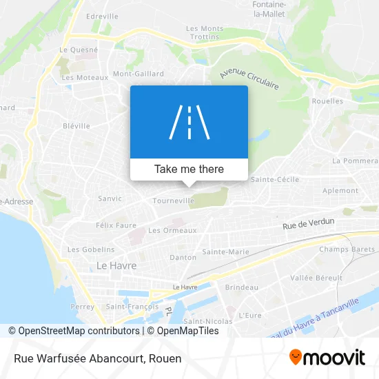 Mapa Rue Warfusée Abancourt