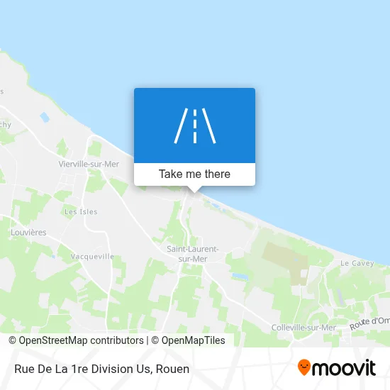 Rue De La 1re Division Us map