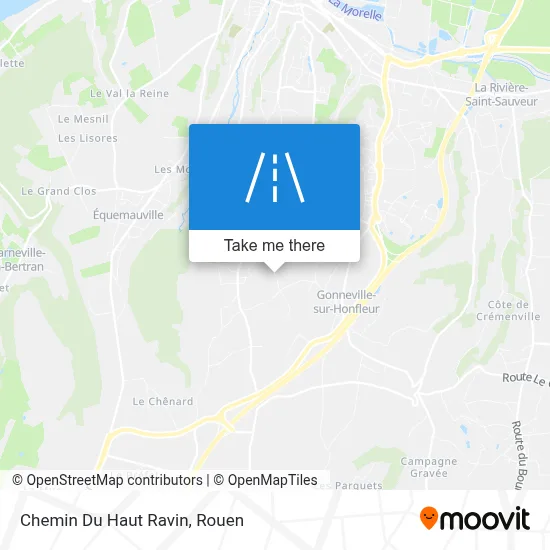 Mapa Chemin Du Haut Ravin
