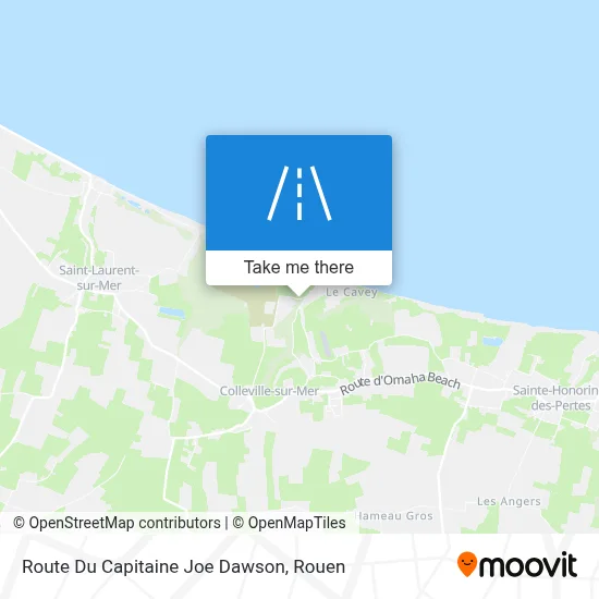 Route Du Capitaine Joe Dawson map