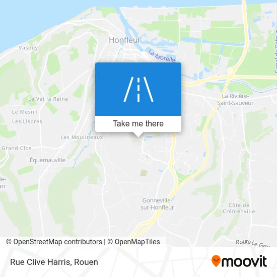 Rue Clive Harris map