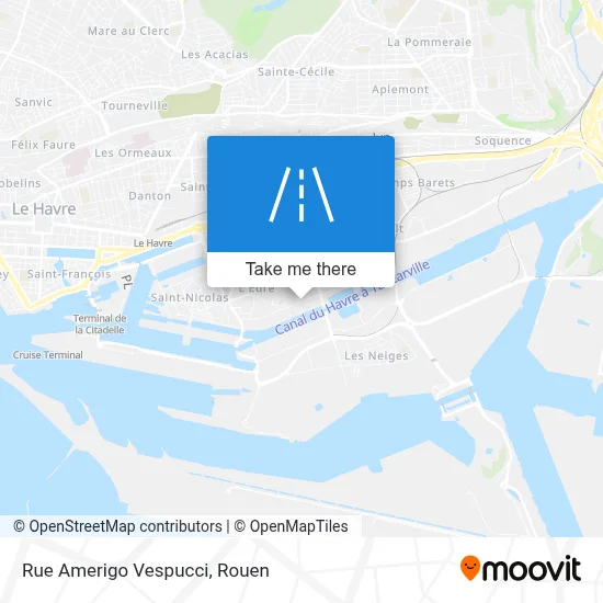 Rue Amerigo Vespucci map