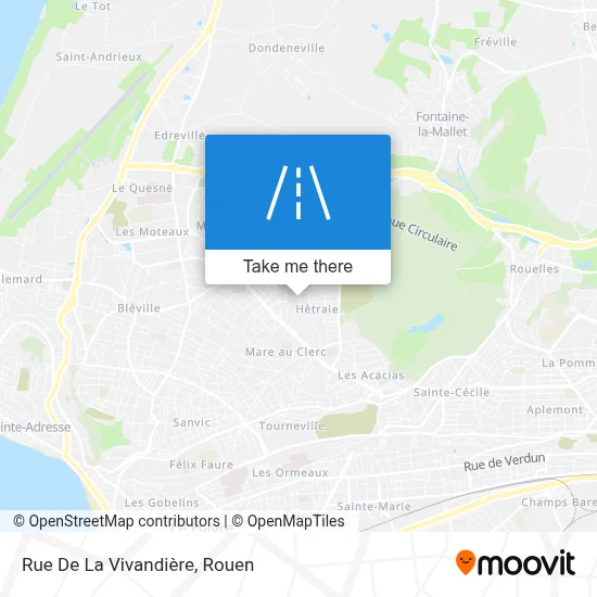 Mapa Rue De La Vivandière