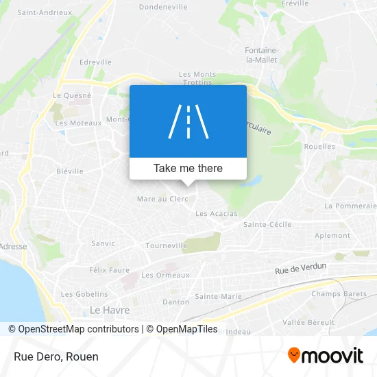 Mapa Rue Dero