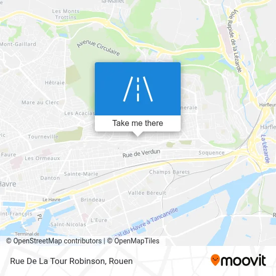 Rue De La Tour Robinson map