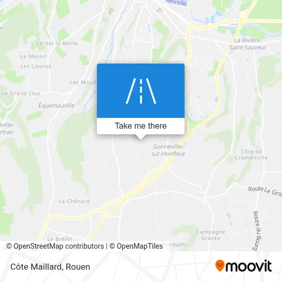 Côte Maillard map