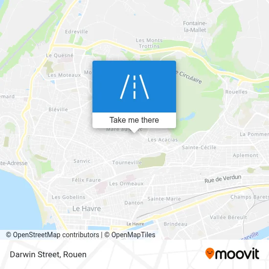 Rue Darwin map