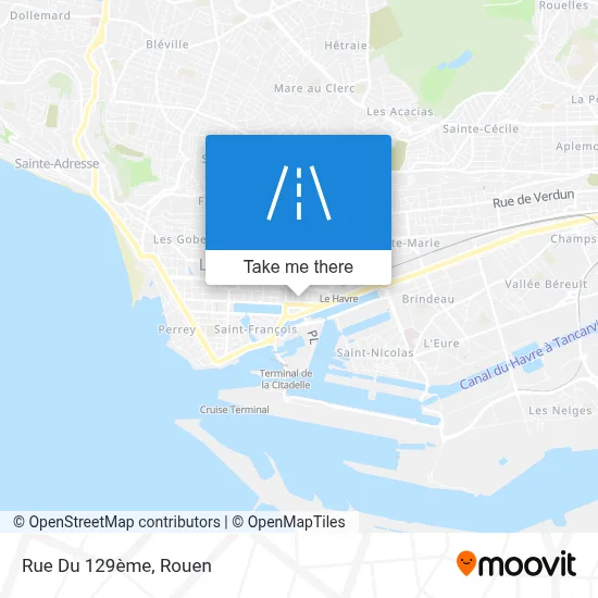Mapa Rue Du 129ème
