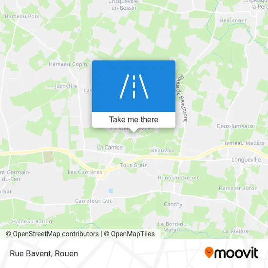 Mapa Rue Bavent