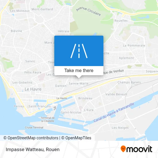 Impasse Watteau map