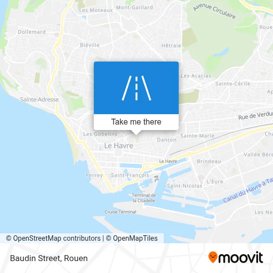 Rue Baudin map
