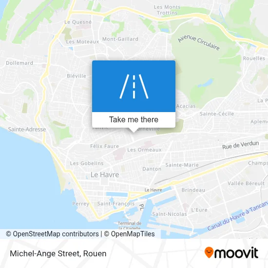 Rue Michel-Ange map