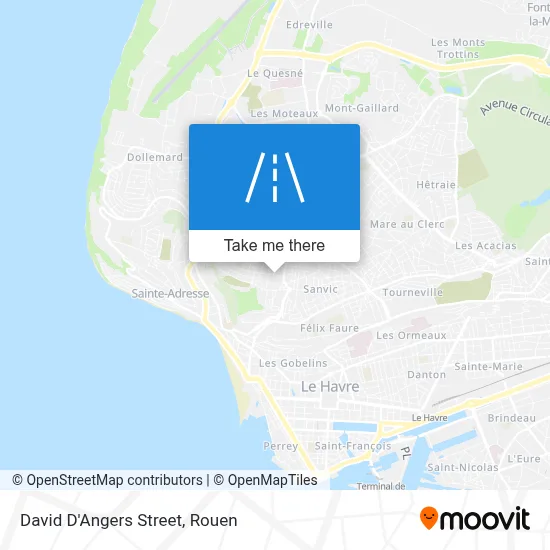 Mapa Rue David D'Angers