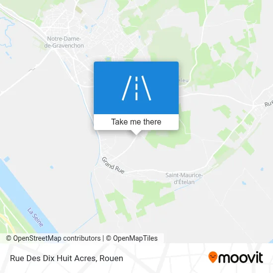 Rue Des Dix Huit Acres map