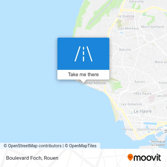 Mapa Boulevard Foch