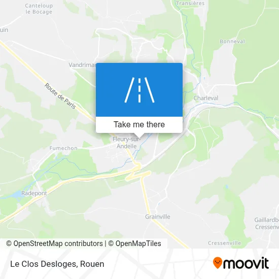 Le Clos Desloges map
