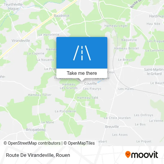 Route De Virandeville map